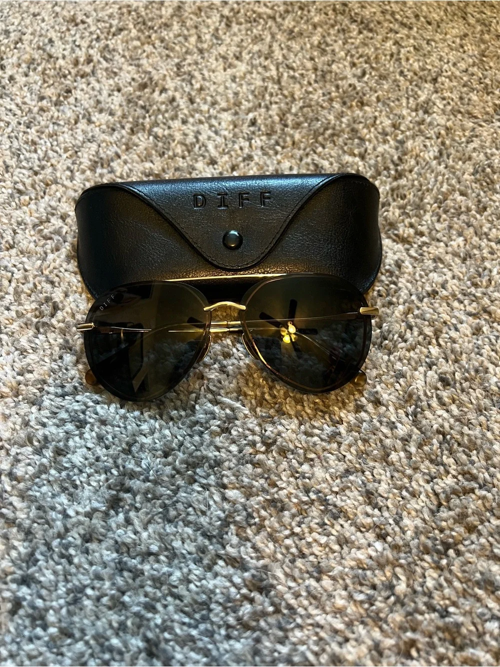 Diff Lenox Gold Frame Sunglasses